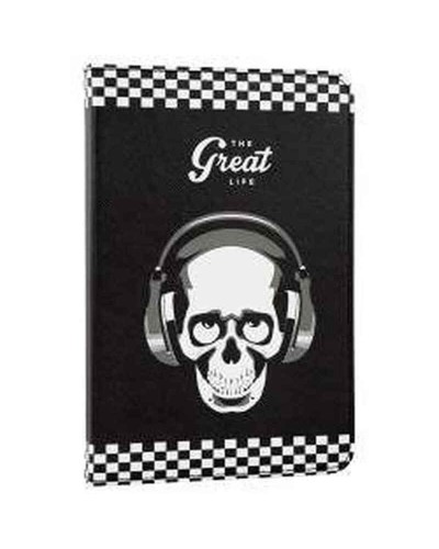 Fodral till Läsplatta E-Vitta SKULL GREAT LIFE 10,1"