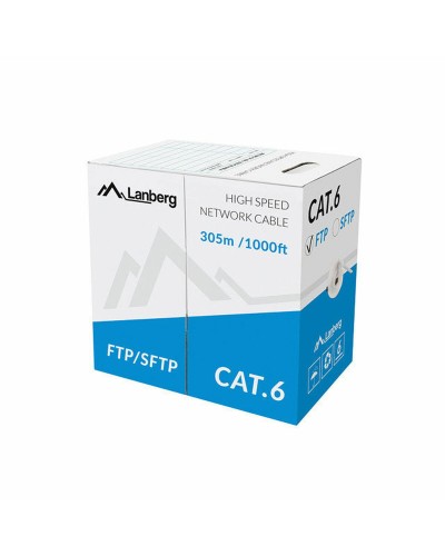 Lanberg Cavo Ethernet CAT6 Grigio 305m CCA Rete LAN Veloce
