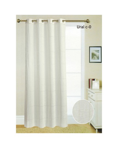 URAL Hosteline Curtain, Warm White, 140 x 260 cm, Elegant and Long Blackout Curtain for Bedroom
