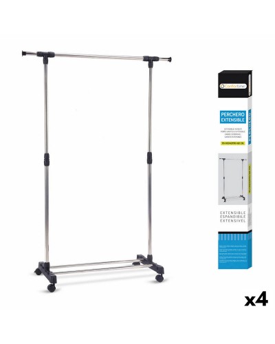 Perchero Extensible Confortime (90-145 x 42 x 90-160 cm), Ajustable para Ropa y Abrigos
