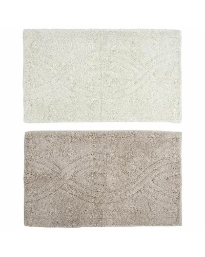 Alfombra DKD Home Decor Marrón Beige Algodón (2 pcs) (80 x 50 x 2 cm)