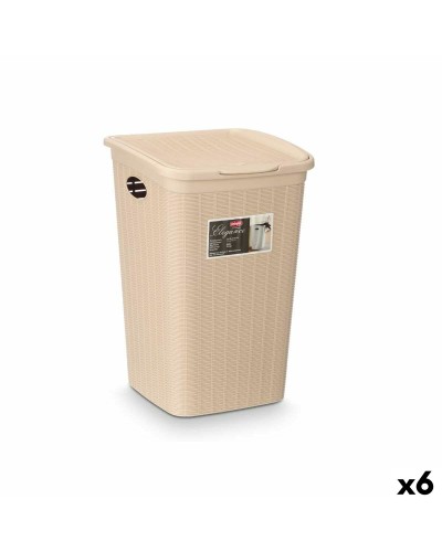 Stefanplast Container Bucket 30084 - 50 L, Cream, 36 x 54.5 x 38 cm (Pack of 6)
