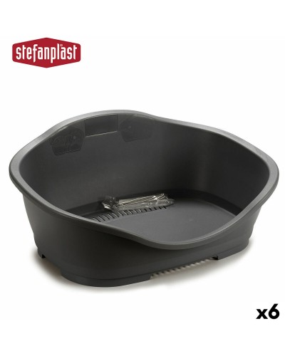 Stefanplast Tierbett 68x27,5x49cm Grau, Robuster Kunststoff
