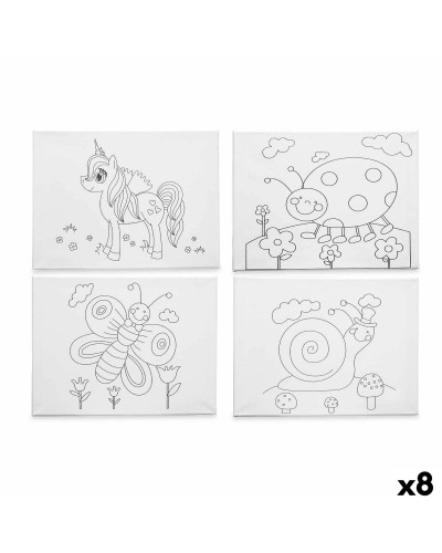 Canvas Pincello 29100262 Hout Stof 8 Stuks