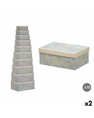 Scatola Decorativa Pincello Cream 64, Set da 2 in Cartone