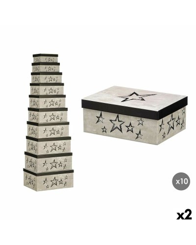 Decoratieve Doos Pincello 62 Zwart Karton (2 Stuks)