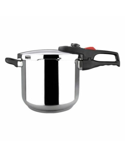 Olla a presión Magefesa de 6 L, de acero inoxidable, ideal para cocinar rápidamente y ahorrar energía.

