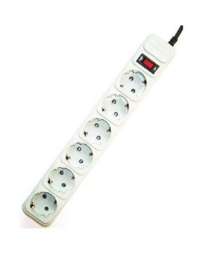 Gembird Power Strip 6 Outlets, 3m Cable, Overvoltage Protection
