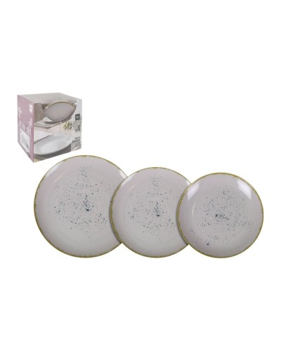 Neda Rosa La Mediterránea Geschirrset, 18-teilig, Porzellan, Blumendekor
