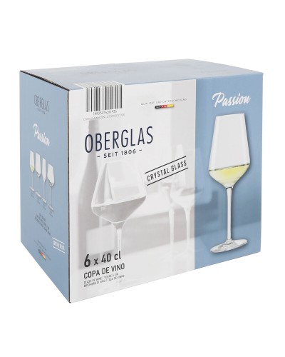 Verres à Vin INDE Passion, 400 ml, Set de 6 Pièces, Transparent
