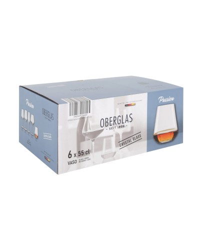 Inde Passion Drinkware Glasses, Set of 6, 550 ml Capacity, Clear and Durable.
