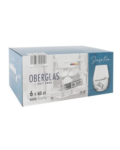 Inde Sensation Wassergläser, 6er-Set, Fassungsvermögen 600 ml, Klarglas
