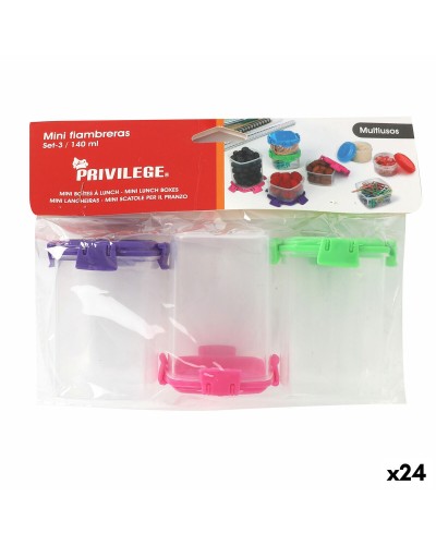 Bocaux Privilege 140ml (3 Pièces, 24 Unités) - 6,8 x 5 x 5 cm
