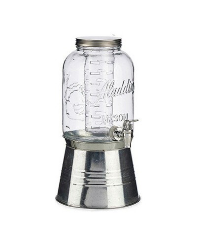 Transparent Water Pitcher with Spigot Refrigerator Drink Dispenser, 19.8x37.5x19.8 cm, 3.8 Liters
