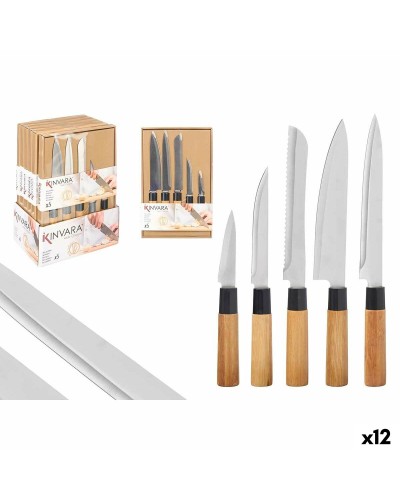 Kinvara SJ6533B Messerset: 12 professionelle Schneidemesser aus Metall und Bambus
