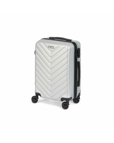 Light Grey Hand Luggage 38x57x23cm - Lightweight Cabin Trolley Travel

