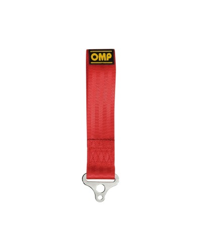 OMP Sangle de Remorquage EB/578/R Rouge - Traction Voiture de Sport
