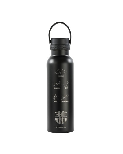 F.C. Barcelona Black Thermal Bottle - Stainless Steel Silicone - Sport & Travel
