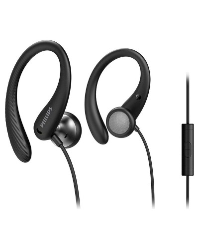 Philips Sports Headphones Black - Sweat Resistant, Powerful Sound
