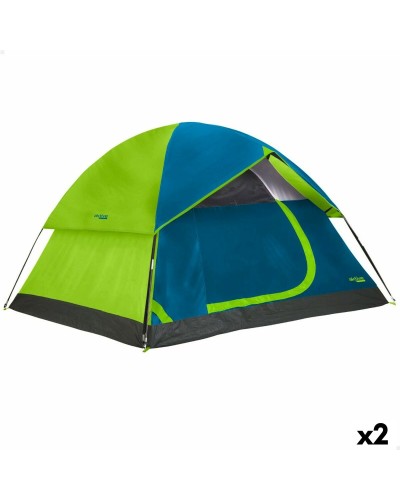 Tienda de Campaña Aktive para 4 Personas 240x210cm Doble Techo - Pack 2 Unidades
