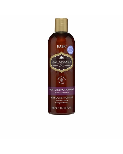 HASK Champú Aceite de Macadamia Hidratante - Cabello Seco y Dañado 355ml
