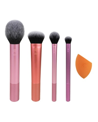 Real Techniques Set de Pinceaux Maquillage Must-Have - 5 Pièces - Visage & Yeux
