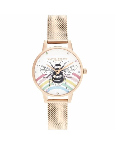 Olivia Burton Damenuhr OB16WL90 Weißes Zifferblatt Ø 30mm - Elegant
