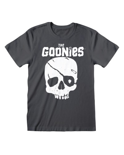 T-Shirt met Korte Mouwen The Goonies Skull and Logo Grafiet