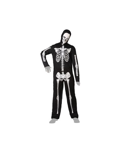 Disfraz Esqueleto Negro Adulto M/L - Halloween, Cosplay, Disfraz
