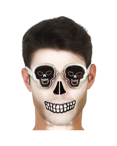 Occhiali Bianchi Halloween - Accessorio Costume Festa a Tema
