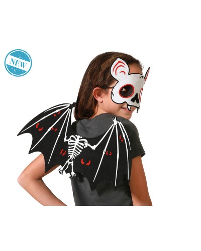 Maschera Pipistrello Halloween - Costume Travestimento Carnevale
