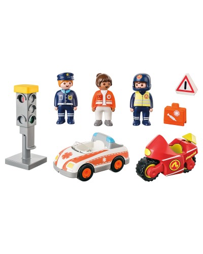 Playset Playmobil 71156 1.2.3 Day to Day Heroes 8 Pièces