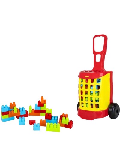 Set Costruzioni Bambini 32 Pezzi Trolley - Gioco Educativo Portatile
