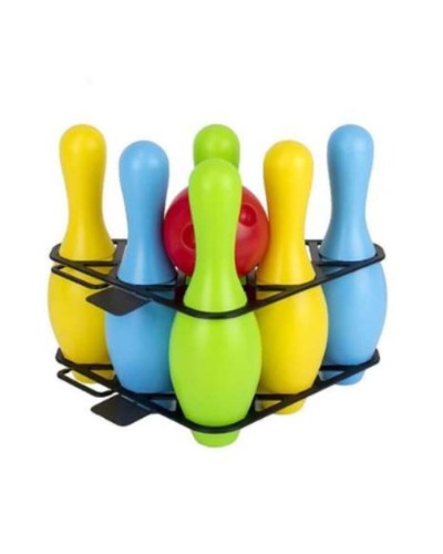 Kids Bowling Toy - 6 Colorful Pins + 2 Balls 28cm Set
