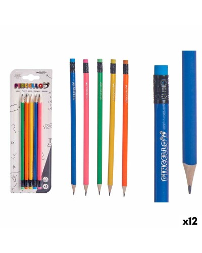 Potlood Set Pincello 474 Geel Blauw Rood Groen Oranje (12 Stuks)