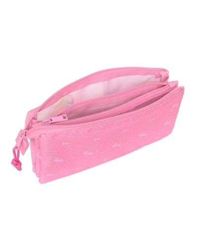 Tredubbel Carry-all Barbie Girl Rosa 22 x 12 x 3 cm