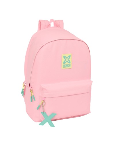 Mochila Escolar Munich Rosa con USB - 31x44x18 cm - Ideal para Estudiantes
