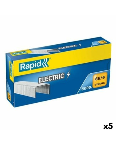 Rapid Electric Staples 66/6 Strong - 5 Units - Strong Fixing
