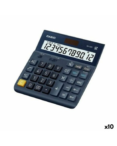 Kalkylator Casio DH-12ET Svart (10 antal)