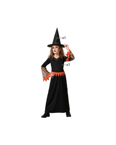 Hexenkostüm Orange Mädchen - Halloween, Themenparty - Größe [Größe einfügen]
