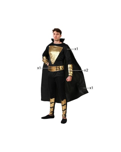 Costume Adulti Nero Eroe Fumetti - Taglia Unica - Travestimento Cosplay
