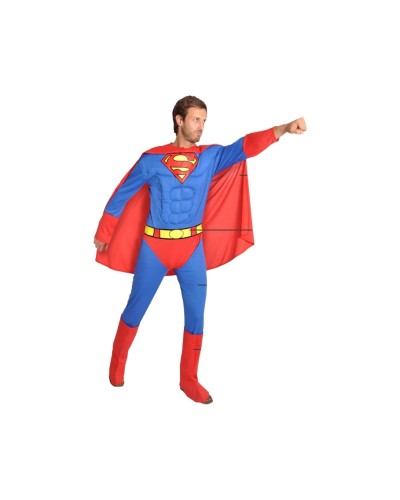 Costume Superman Adulti - Licenza Ufficiale DC Comics - Taglia Unica
