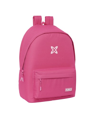 Mochila Portátil Munich Basic Fucsia - 31x44x18cm - Escuela/Tiempo Libre

