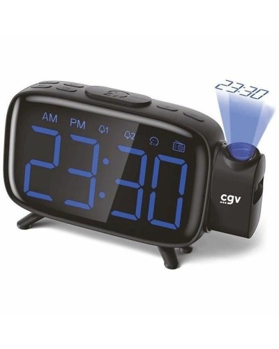 CGV CR-P10 Digital Alarm Clock Radio - FM/AM, LED Display, Single Alarm
