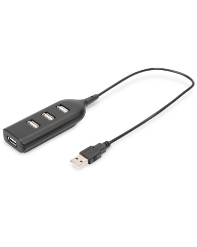 Digitus Hub USB 3.0 Negro 4 Puertos - Transferencia Rápida de Datos AB-50001-1
