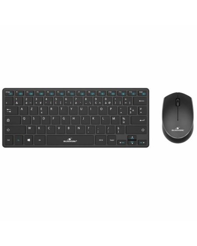 Näppäimistö ja hiiri Bluestork Sans fil Ultra compact Musta