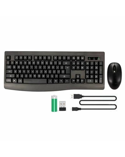 Toetsenbord en muis Bluestork Clavier Souris Sans Fil Zwart