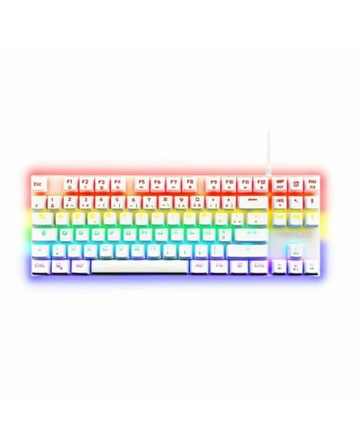 The G-Lab Mercury Gaming Keyboard AZERTY - White, Backlit
