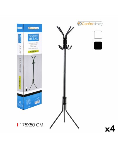 Porte-Manteau sur Pied Confortime Métal, 4 Unités, 175 x 50 cm
