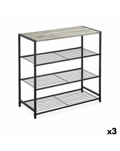 Hyllyt Confortime Musta Metalli 60 x 30 x 63,5 cm (3 osaa)